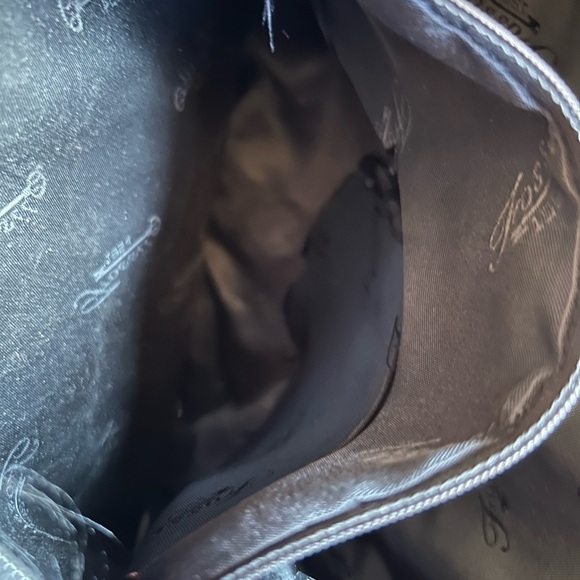 Fossil Vintage black pebbled leather bag saddle satchel classic key purse.    S - Picture 11 of 16